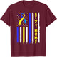 Down Syndrome Awareness T21 Mom USA American Flag Women T-Shirt - T-Shirt | Maroon