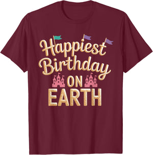 Princess Birthday Party Decorations Bday Girls Birthday T-Shirt - T-Shirt | Maroon