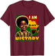 I Am Black History Month Youth Pride African Melanin Boy T-Shirt - T-Shirt | Maroon