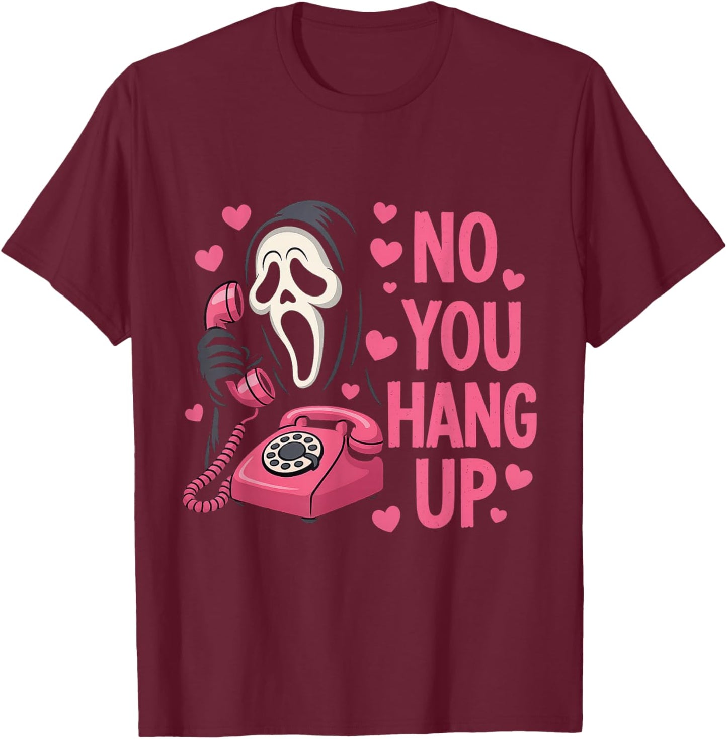 Funny Ghost Calling Halloween Scary Costume You Hang Up T-Shirt - T-Shirt | Maroon