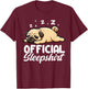 Official Sleepshirt Pug Nap Pajamas Funny Sleeping Vibes T-Shirt - T-Shirt | Maroon