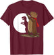 Groundhog Shadow Dinosaur Funny Puppet Happy Groundhog Day T-Shirt - T-Shirt | Maroon