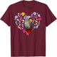 African Grey Owner Flowers African Grey Parrot Lover T-Shirt - T-Shirt | Maroon