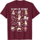 12 Days of Vermas Christmas Veterinary Medicine Vet Tech T-Shirt - T-Shirt | Maroon