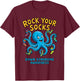 Rock Your Socks Support Awareness World Down Syndrome Day T-Shirt - T-Shirt | Maroon
