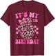 6th Birthday Girls 6 Years Old Its My Six Year Old Bday Girl T-Shirt - T-Shirt | Maroon