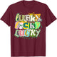 Happy St.Patrick's Day Lucky Shamrock Irish Ireland Retro T-Shirt - T-Shirt | Maroon