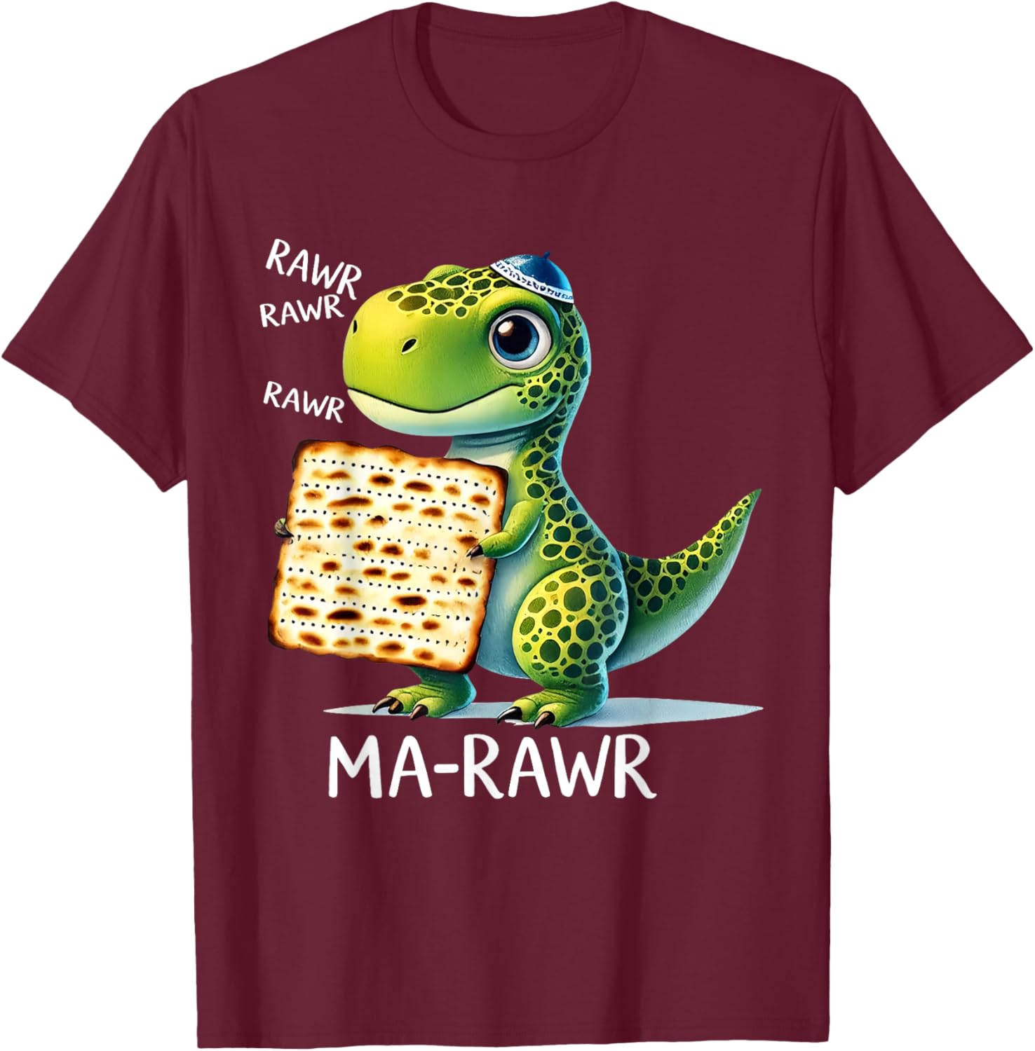 Passover Maror Ma-Roar Dinosaur Funny Pesach Toddler Kids T-Shirt - T-Shirt | Maroon