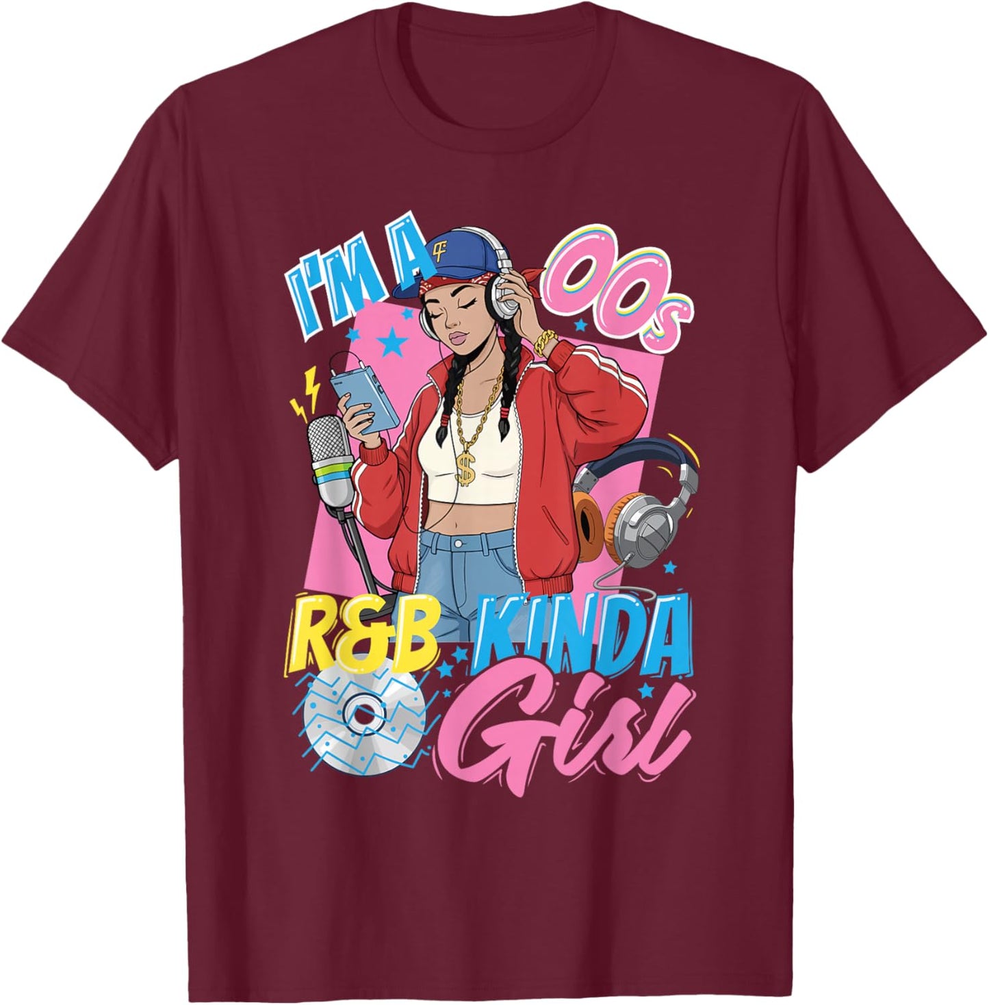 Back to The 2000s R&B Girl Vintage Retro 00s T-Shirt - T-Shirt | Maroon