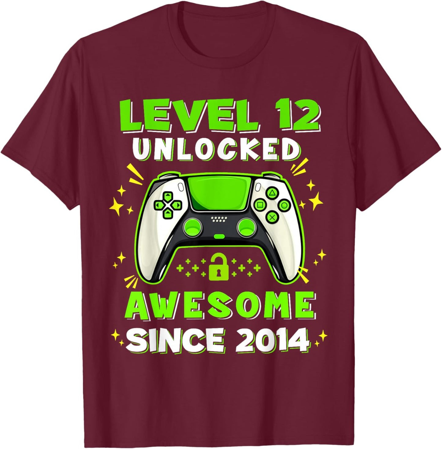 12th Birthday for Boys 12 Years Birthday Kids Gifts T-Shirt - T-Shirt | Maroon