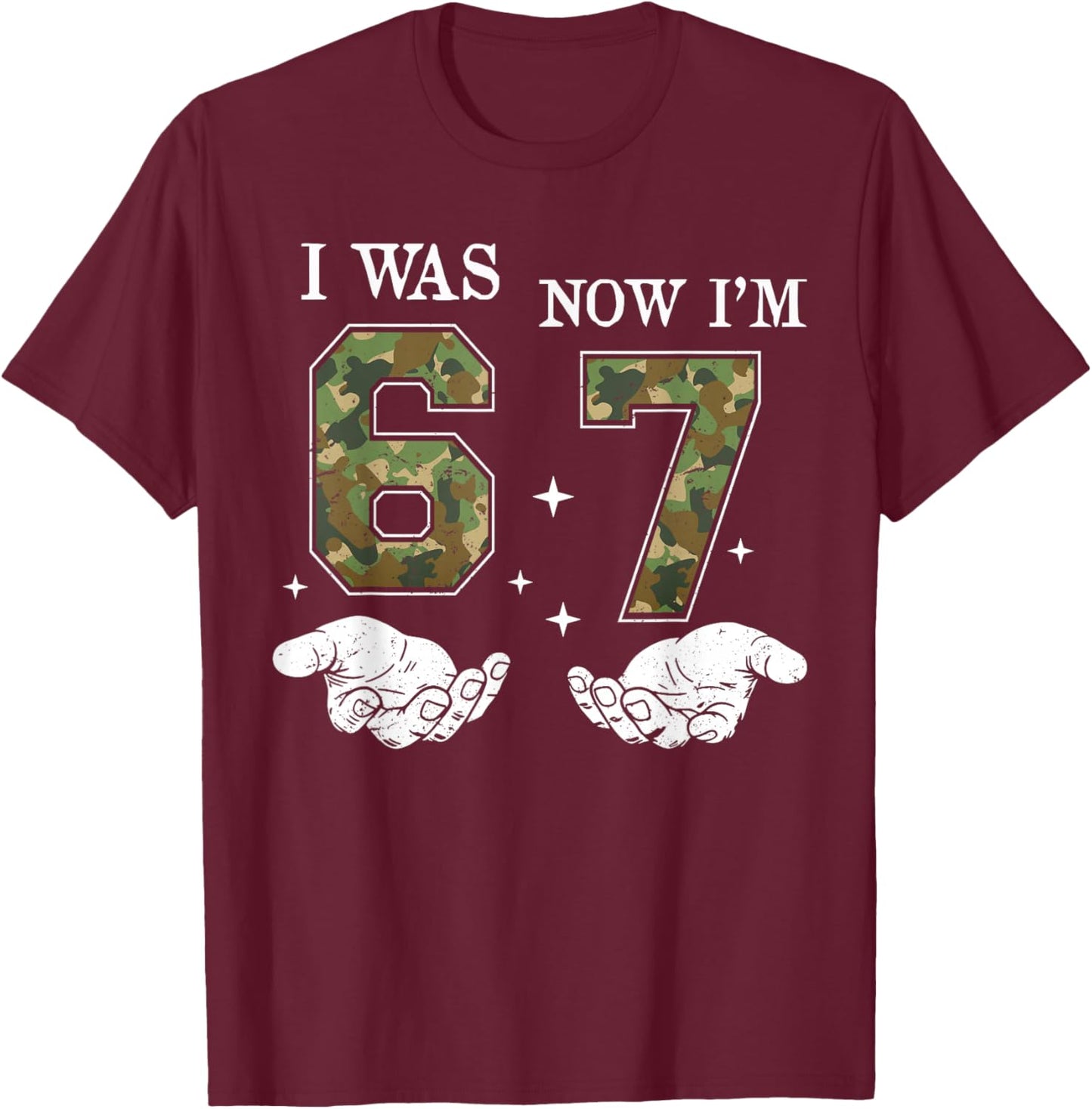 I was 6 Now I'm 7 Year Old Birthday 6 7 Birthday Boys Kids T-Shirt - T-Shirt | Maroon