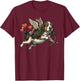 Basset Hound Dog Angel Flying Love Hearts Valentine T-Shirt - T-Shirt | Maroon