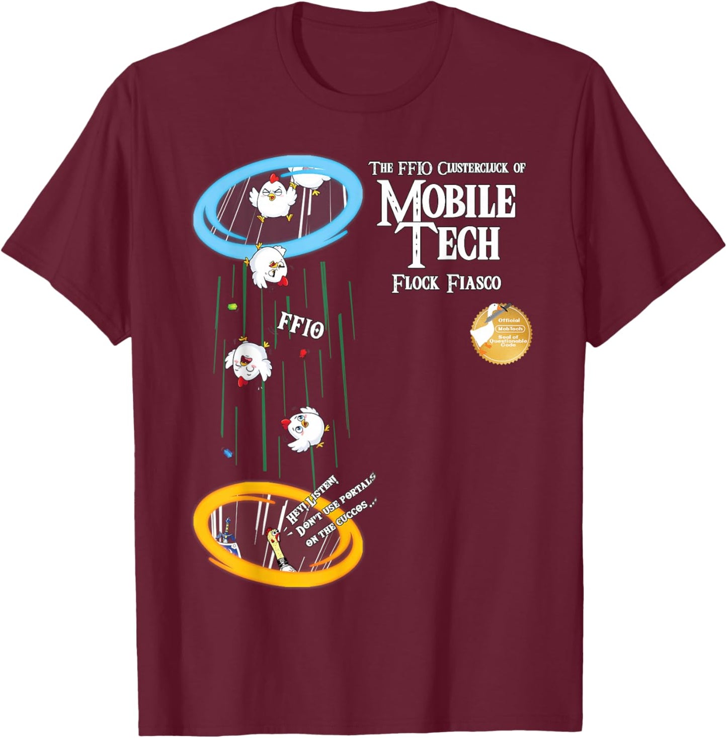 Flock Fiasco of 2026 Mobile Tech! T-Shirt - T-Shirt | Maroon