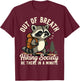 Out of Breath Hiking Society Raccoon Funny Hiker Men Women T-Shirt - T-Shirt | Maroon