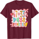 Preppy 67 33 Days Smarter Coquette Bow Six Seven Meme Girls T-Shirt - T-Shirt | Maroon