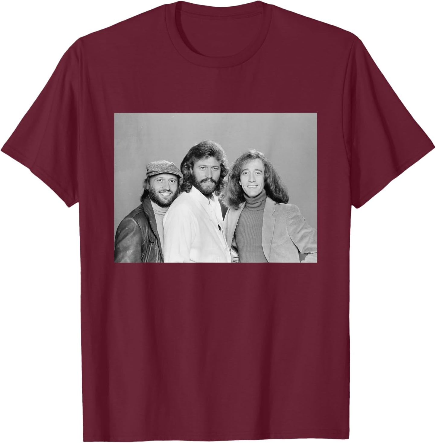 Bee Gees Gibb Brothers Living Eyes Promo 1981 T-Shirt - T-Shirt | Maroon