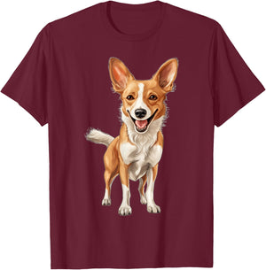 Portuguese Podengo Pequeno Dog Mom Dad Puppy Breed Memorial T-Shirt - T-Shirt | Maroon