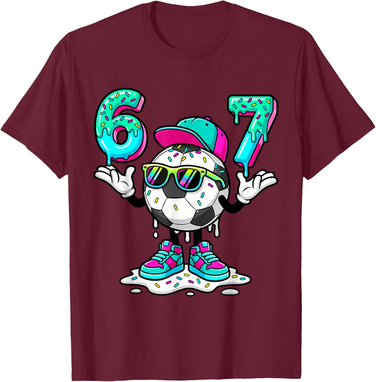 Funny Gen Alpha Meme Drip T-Shirt - T-Shirt | Maroon