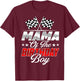 Race Car Mama of The Birthday Boy Racing Family Pit Crew T-Shirt - T-Shirt | Maroon