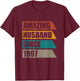 Retro Amazing Husband Since 1997 29th Wedding Anniversary T-Shirt - T-Shirt | Maroon