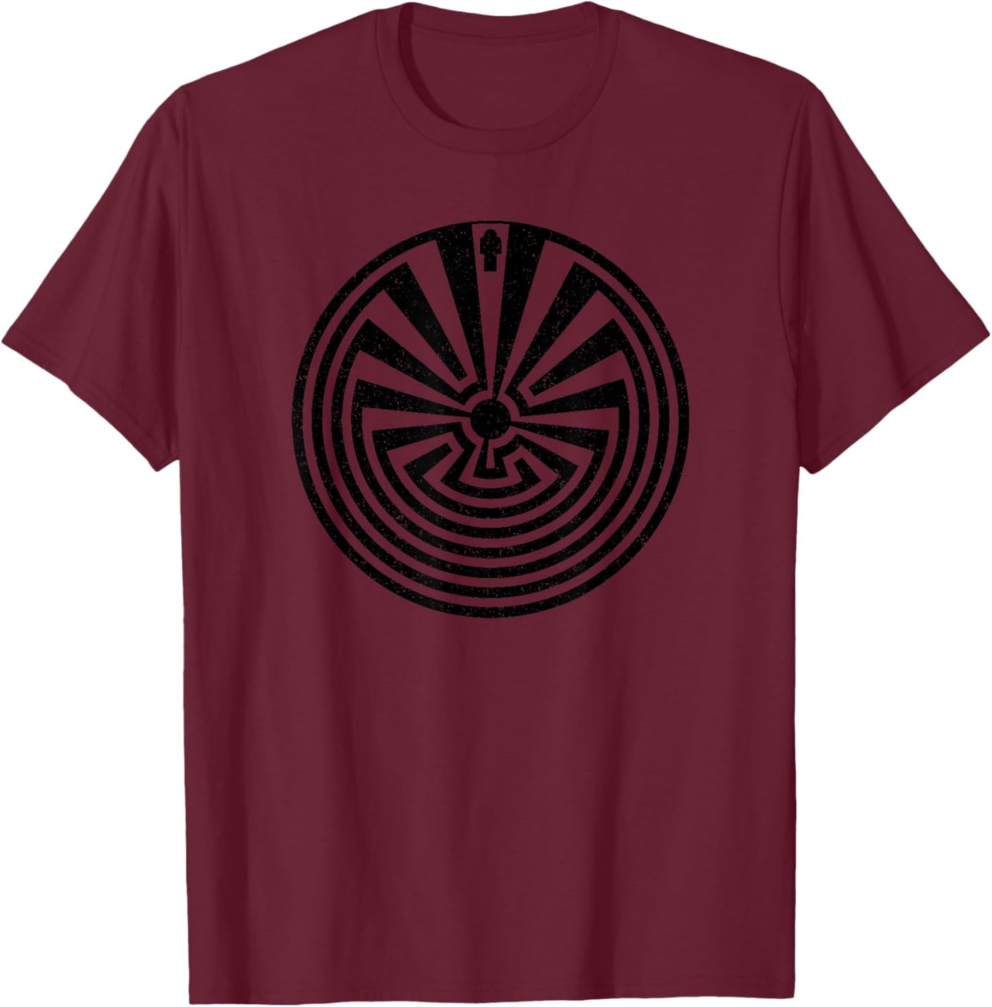 Tohono O'Odham Native American Symbol T-Shirt - T-Shirt | Maroon