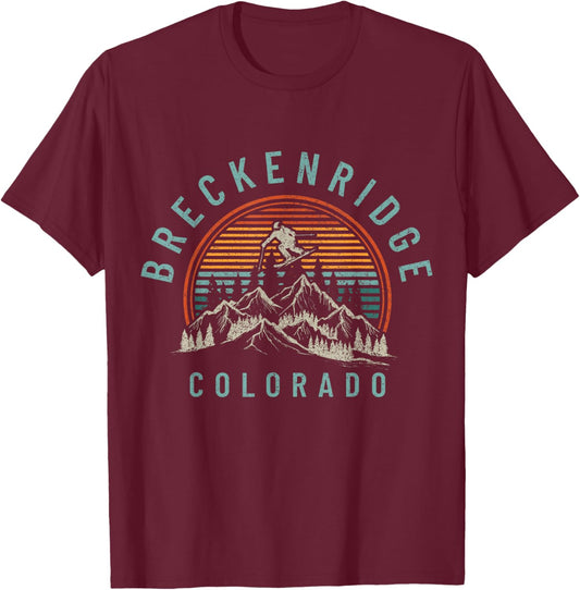Breckenridge Colorado Vintage Pride Souvenir T-Shirt - T-Shirt | Maroon