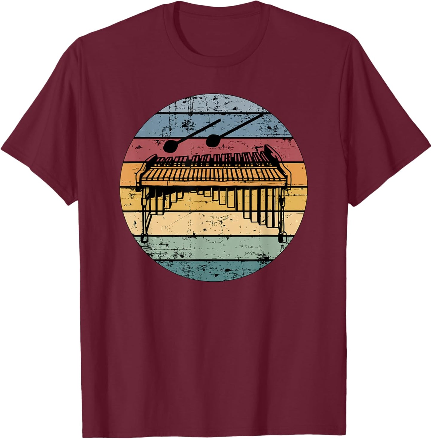 Marimba Retro Marimba Player Marimba Lover Marimbist T-Shirt - T-Shirt | Maroon