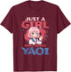Just A Girl Who Loves Yaoi T-Shirt - T-Shirt | Maroon