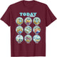 Star Wars The Mandalorian and Grogu Today I Feel Grid T-Shirt - T-Shirt | Maroon
