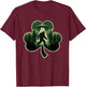 Irish Bigfoot St Patricks Day Shamrock Sasquatch UFO Men Boy T-Shirt - T-Shirt | Maroon