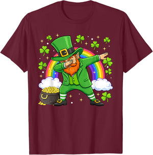 Dab Leprechaun Irish St Patricks Day Green Boys Toddler Kids T-Shirt - T-Shirt | Maroon