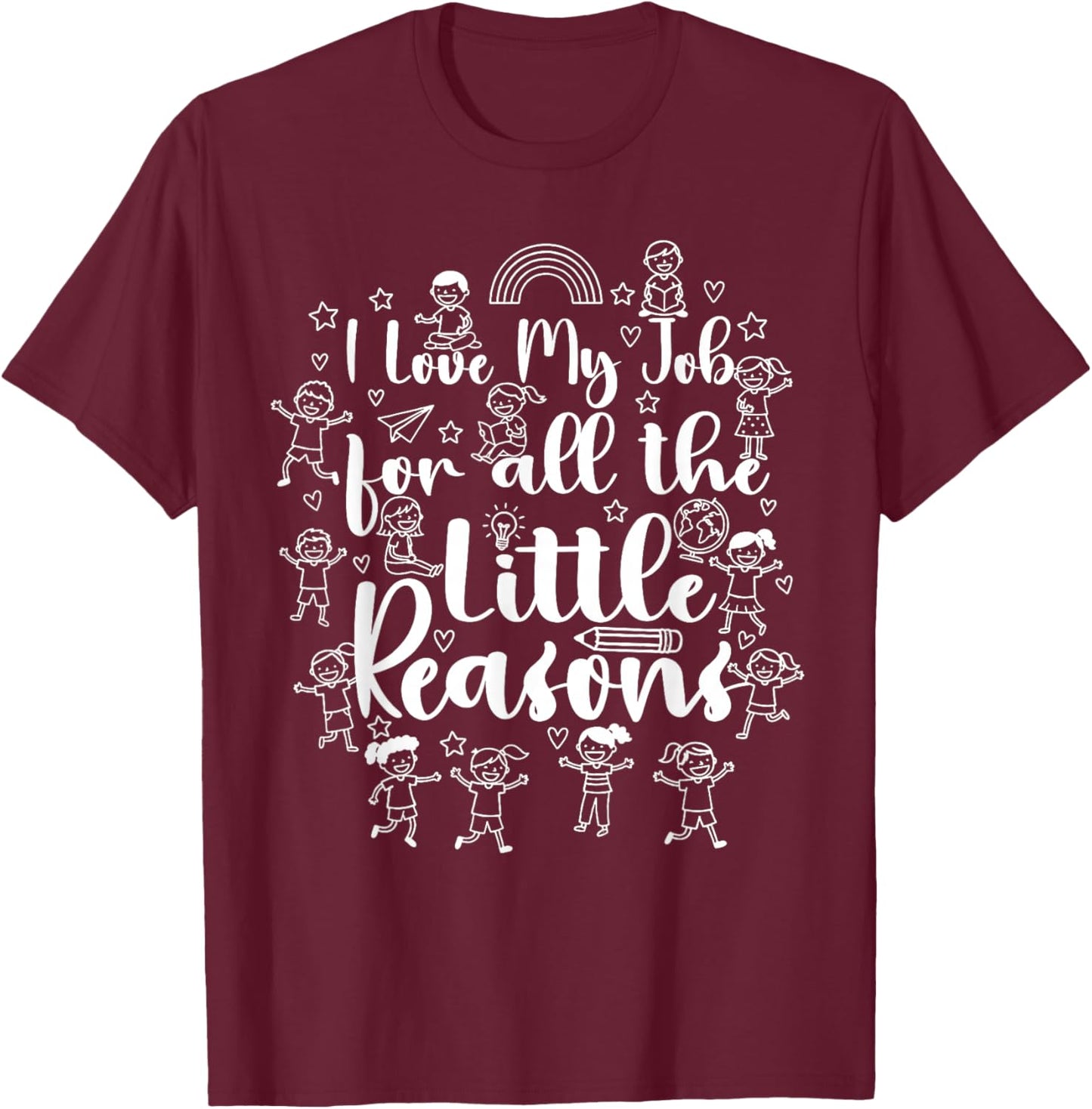 School Teacher Bus Driver Love Job for Little Reasons Funny T-Shirt - T-Shirt | Maroon