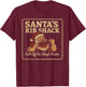 Santa’s Rib Shack BBQ Retro Holiday Design T-Shirt - T-Shirt | Maroon