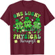 Groovy One Lucky Physical Therapist St Patrick's Day Therapy T-Shirt - T-Shirt | Maroon