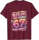 Let's Get Sendy Rizzlers Sigma 67 Aura Energy T-Shirt - T-Shirt | Maroon