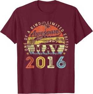 10 Limited Edition 2016 One of a Kind May 10th Birthday T-Shirt - T-Shirt | Maroon