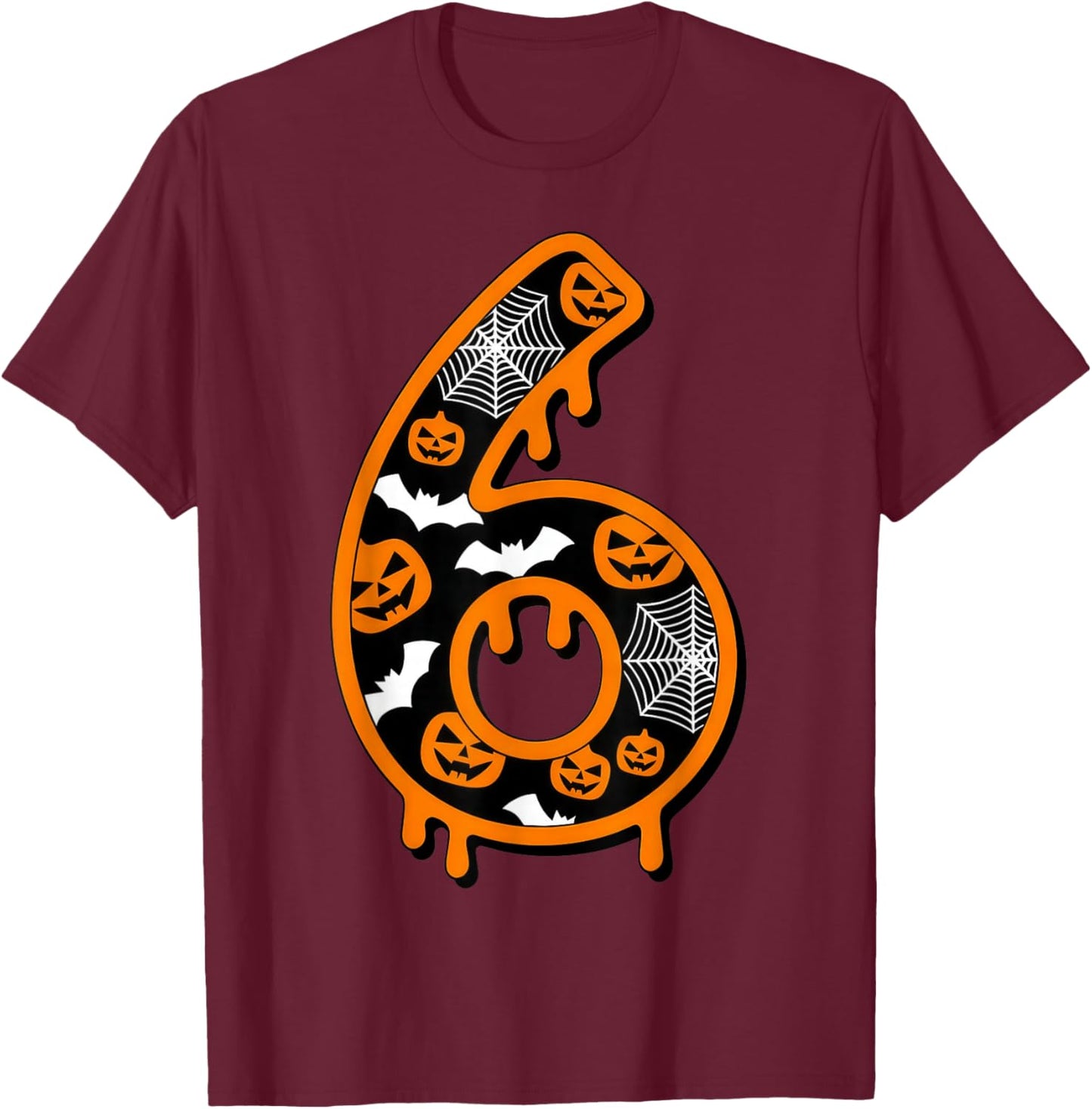 Couple Six Seven Meme 6 7 Halloween Costume T-Shirt - T-Shirt | Maroon