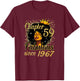 Chapter 59 Fabulous Since 1967 59th Birthday for Girls Women T-Shirt - T-Shirt | Maroon
