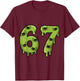 67 Meme Funny Halloween Six Seven Slime 6 7 T-Shirt - T-Shirt | Maroon
