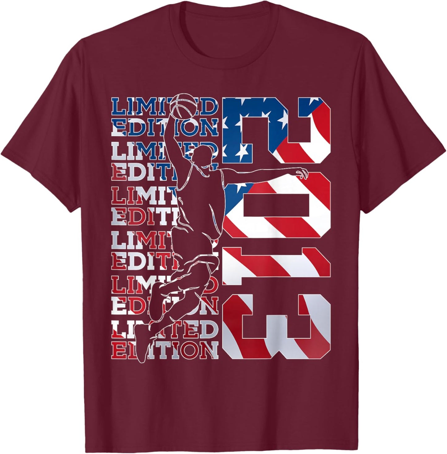 Limited Edition 2013 Basketball 13TH Birthday T-Shirt - T-Shirt | Maroon