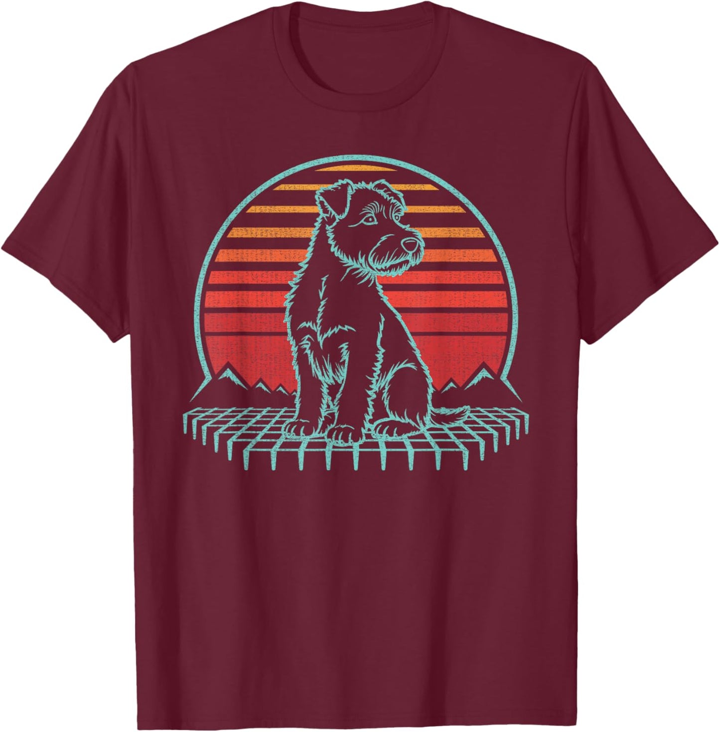 Soft Coated Wheaten Terrier Lover Retro Vintage 80s T-Shirt - T-Shirt | Maroon