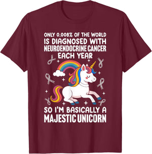 Neuroendocrine Tumor Awareness NET Cancer Warrior Carcinoid T-Shirt - T-Shirt | Maroon