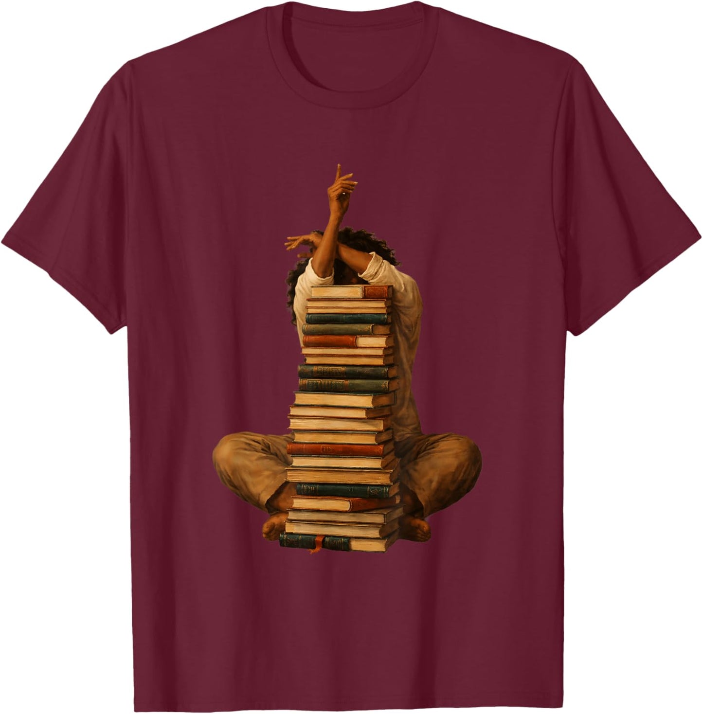 Melanin Reader T-Shirt - T-Shirt | Maroon