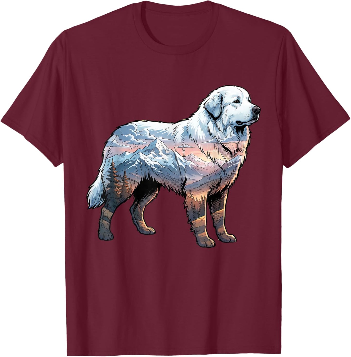 Great Pyrenees T-Shirt - T-Shirt | Maroon