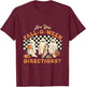 Retro are You Fall O Ween Directions Teacher Halloween Ghost T-Shirt - T-Shirt | Maroon