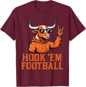 Bull Cow Sunglasses Girls Boys Youth Teen Kids Men Women T-Shirt - T-Shirt | Maroon