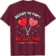 Valentines Day Labor Delivery Nurse Pop Scrub Top Women T-Shirt - T-Shirt | Maroon