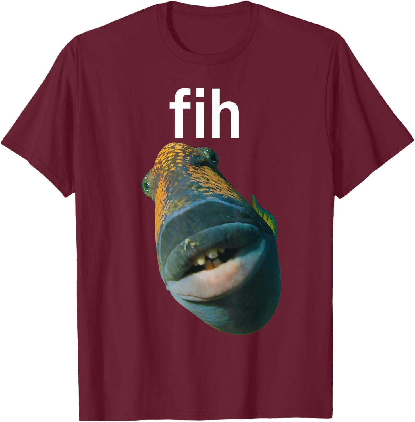 Funny Fih Meme Ocean Sea Gift Humor Fish Fishing Men Women T-Shirt - T-Shirt | Maroon