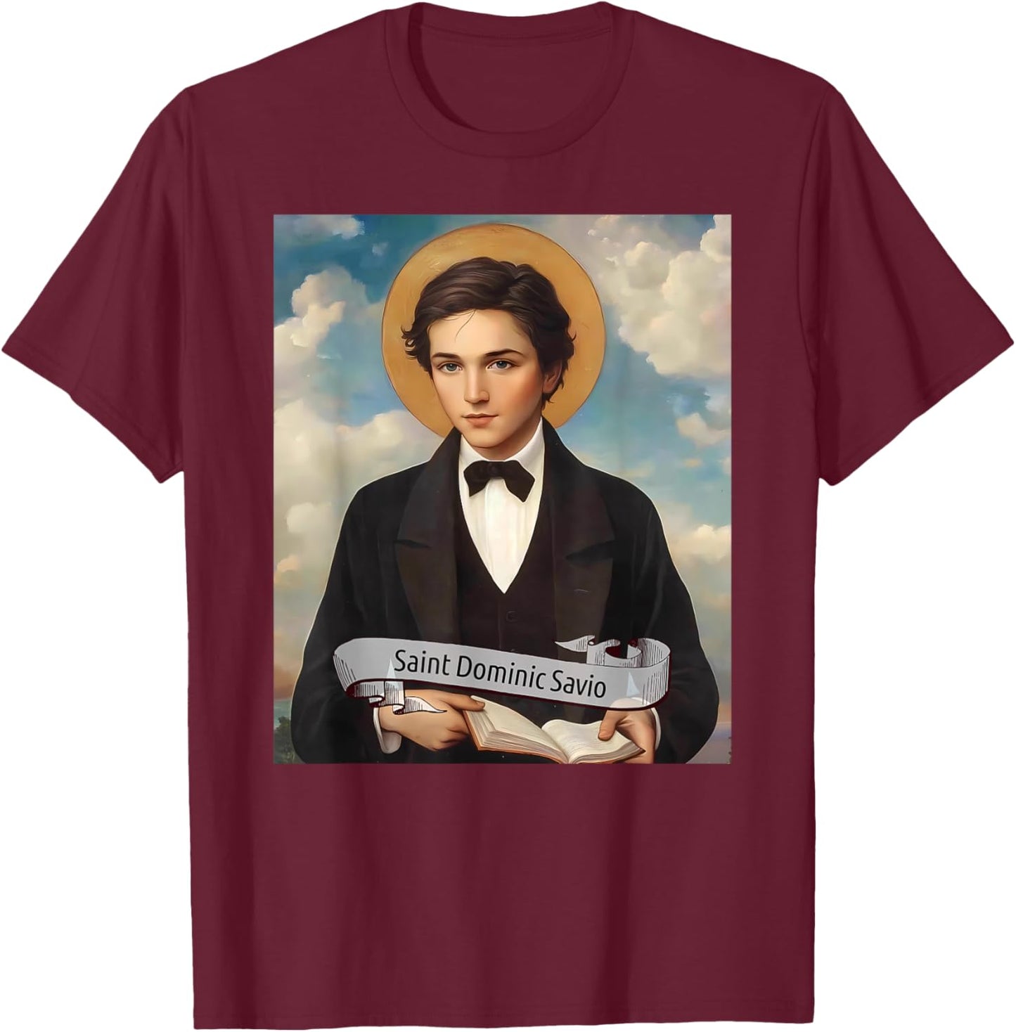 St Dominic Savio | Catholic Saints Design, Christian Gift T-Shirt - T-Shirt | Maroon