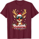 Funny Xmas Reindeer Deer Red-Nosed Christmas Humor T-Shirt - T-Shirt | Maroon